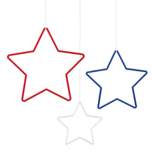 Plastic Star Hanging Decorations 3ct