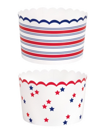 Peppy Patriotic Scalloped Treat Cups 16ct