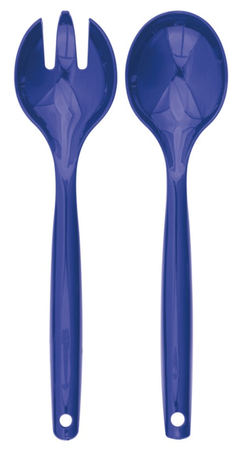 Navy Blue Plastic Serving Utensils 4pc