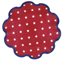Peppy Patriotic 8.25in Shaped Plates 8ct