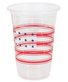 Peppy Patriotic 16oz Plastic Cups 8ct