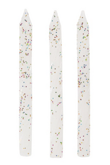 White and Glitter Spiral Birthday Candles 24ct