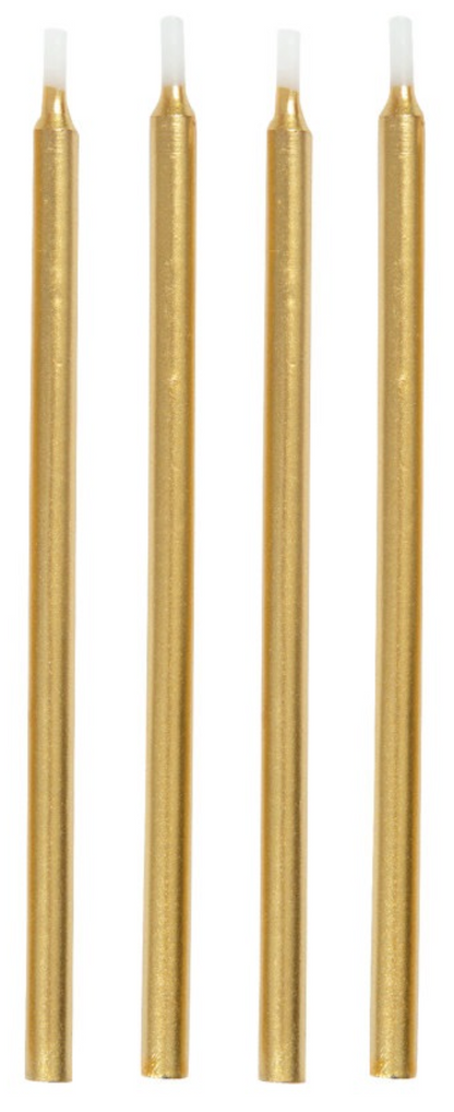 Gold Birthday Candles 5in 12ct