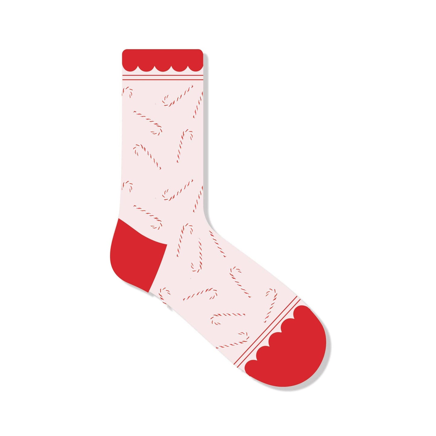 WHM1052 -  Whimsy Santa Candy Cane Socks