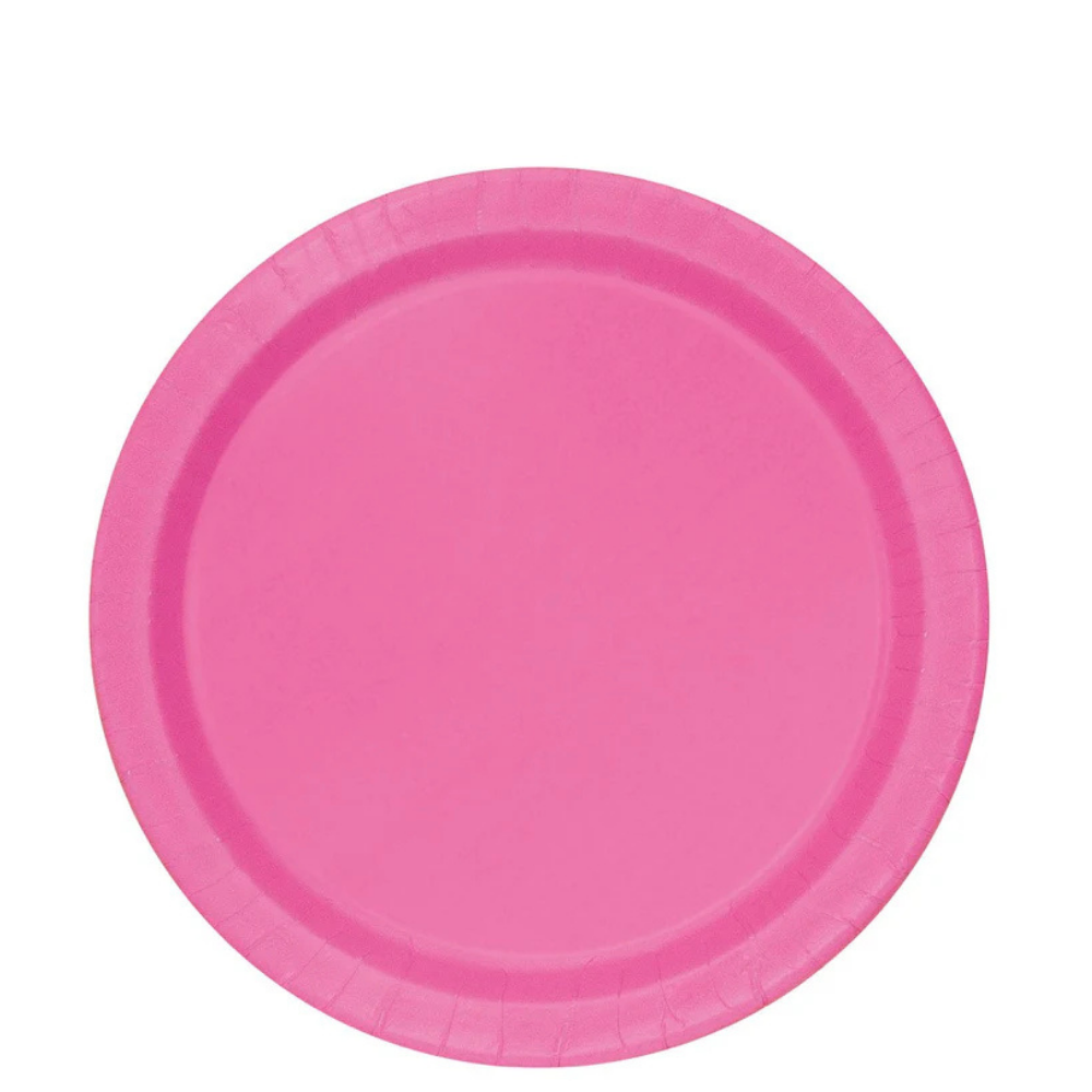 Hot Pink 7in Paper Plates 50ct