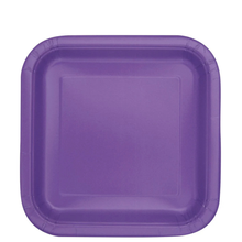 Purple Square 7in Dessert Plates 16ct