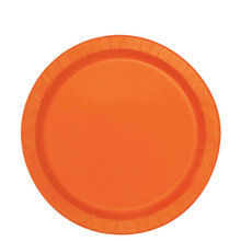 Orange 7in Paper Plates 20ct