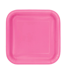 Hot Pink Square 7in Dessert Plates 16ct