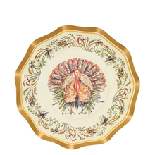 Turkey & Gourds 6.5in Appetizer/Dessert Bowls 8ct
