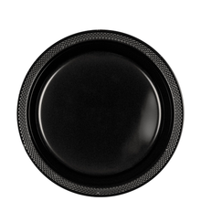 Black 7in Plastic Plates 50ct