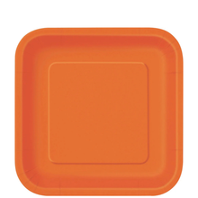 Orange Square 7in Dessert Plates 16ct