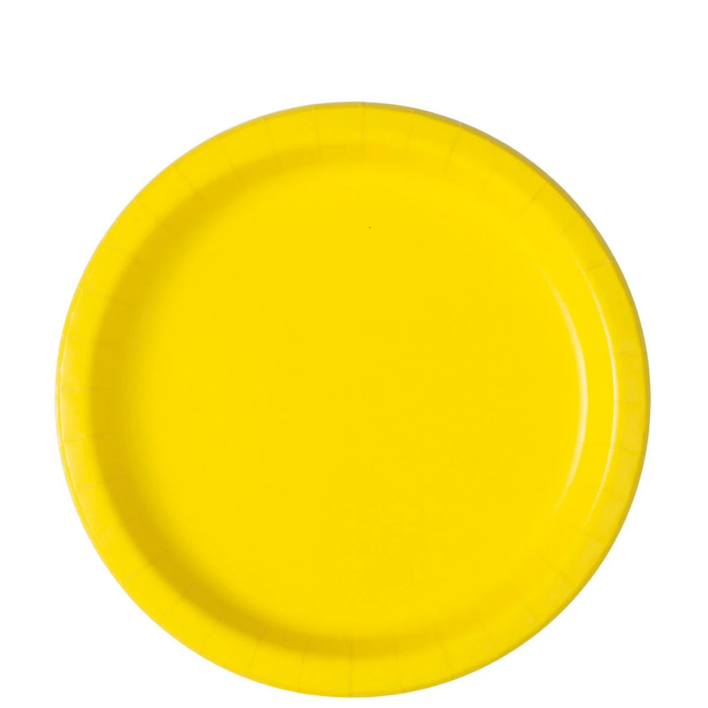 Yellow 7in Paper Plates 50ct