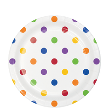 Dots & Stripes Multicolor 7in Plates 8ct