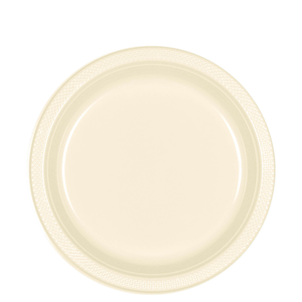 Vanilla Creme 7in Plastic Plates 50ct