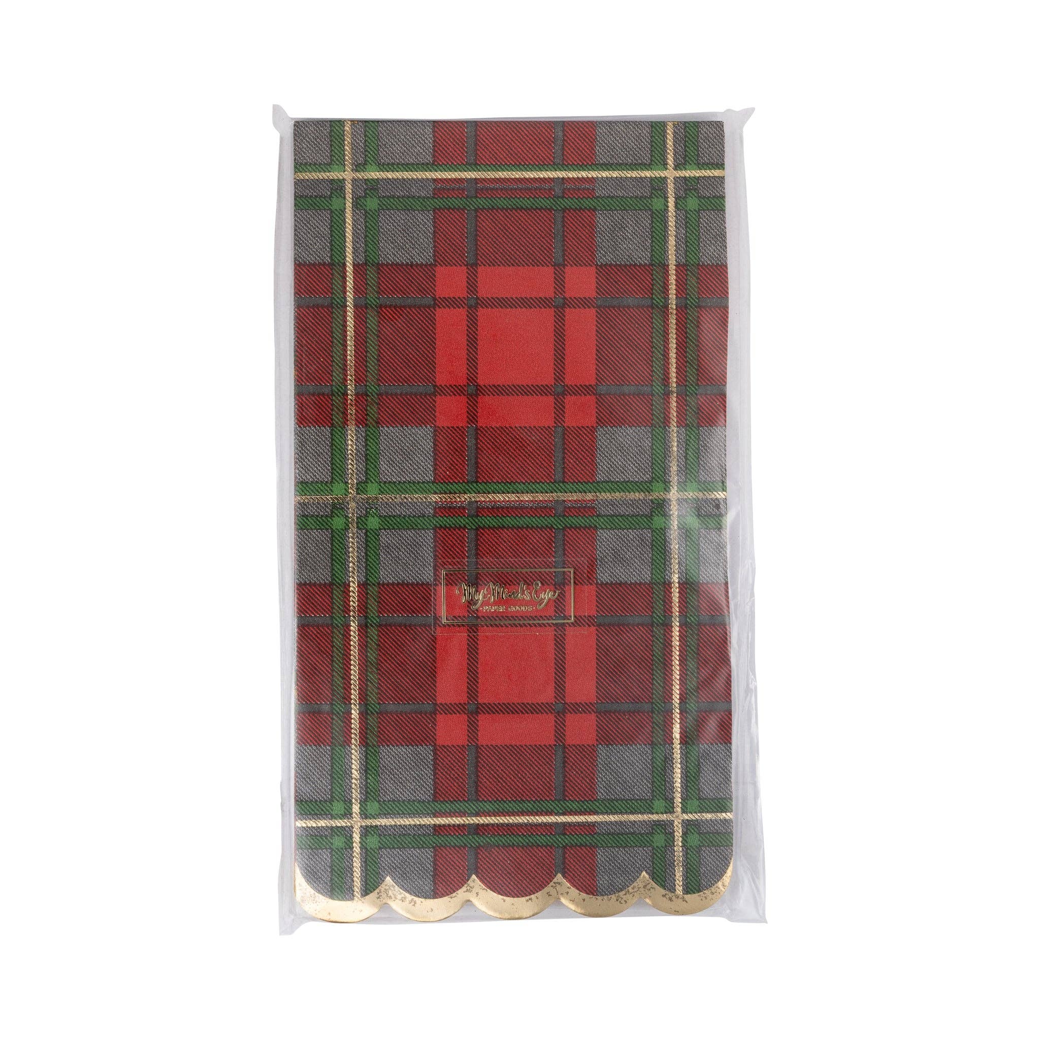 Red Christmas Plaid Dinner Napkin - Thumbnail 5