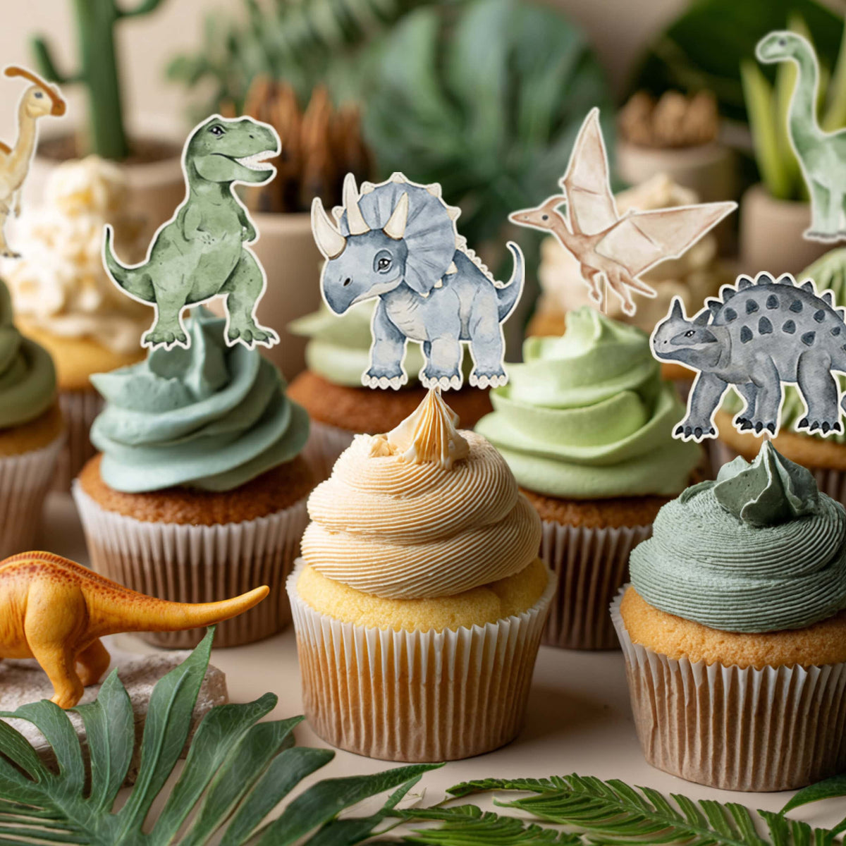 Dinosaur Cupcake Kit – Baking Cups & Toppers