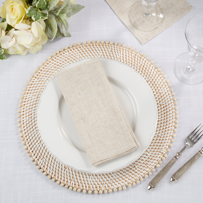 Classic Natural Linen-Blend 20" Dinner Napkin