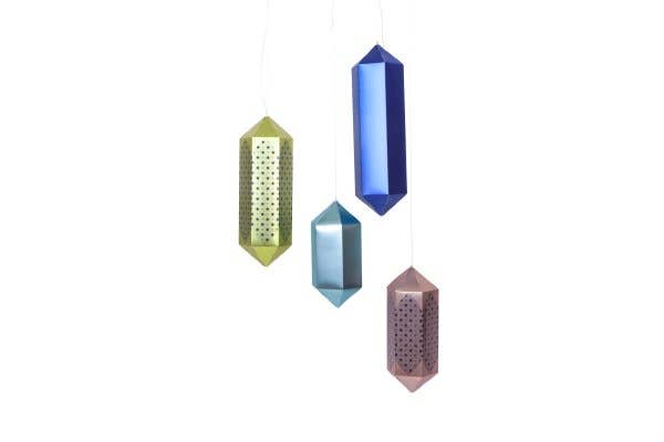4 Hanging Geometric Lanterns Hanging Decoration