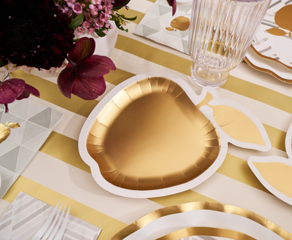 Golden Apple Die Cut Salad Plates/8pk
