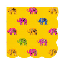 Foiled Elephant Pattern Cocktail Napkins 18ct