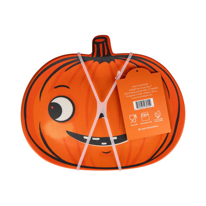 Vintage Pumpkin Bamboo Plates Set 4ct