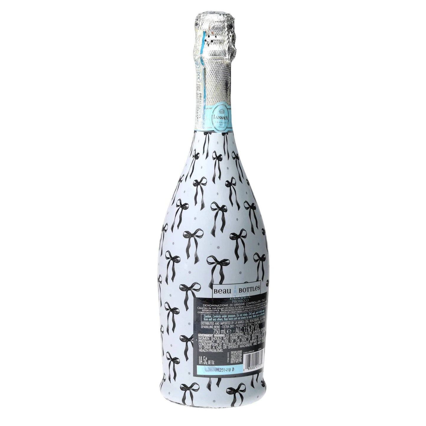 Beau Bottles Grandmillennial Black Bows - Prosecco Collection