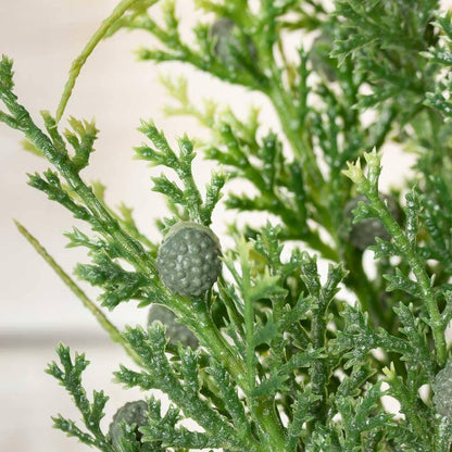 18" Faux Cedar Juniper Berry Spray