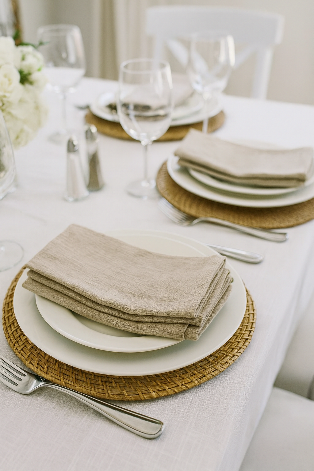 Classic Natural Linen-Blend 20" Dinner Napkin