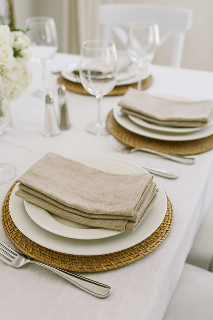 Classic Natural Linen-Blend 20" Dinner Napkin