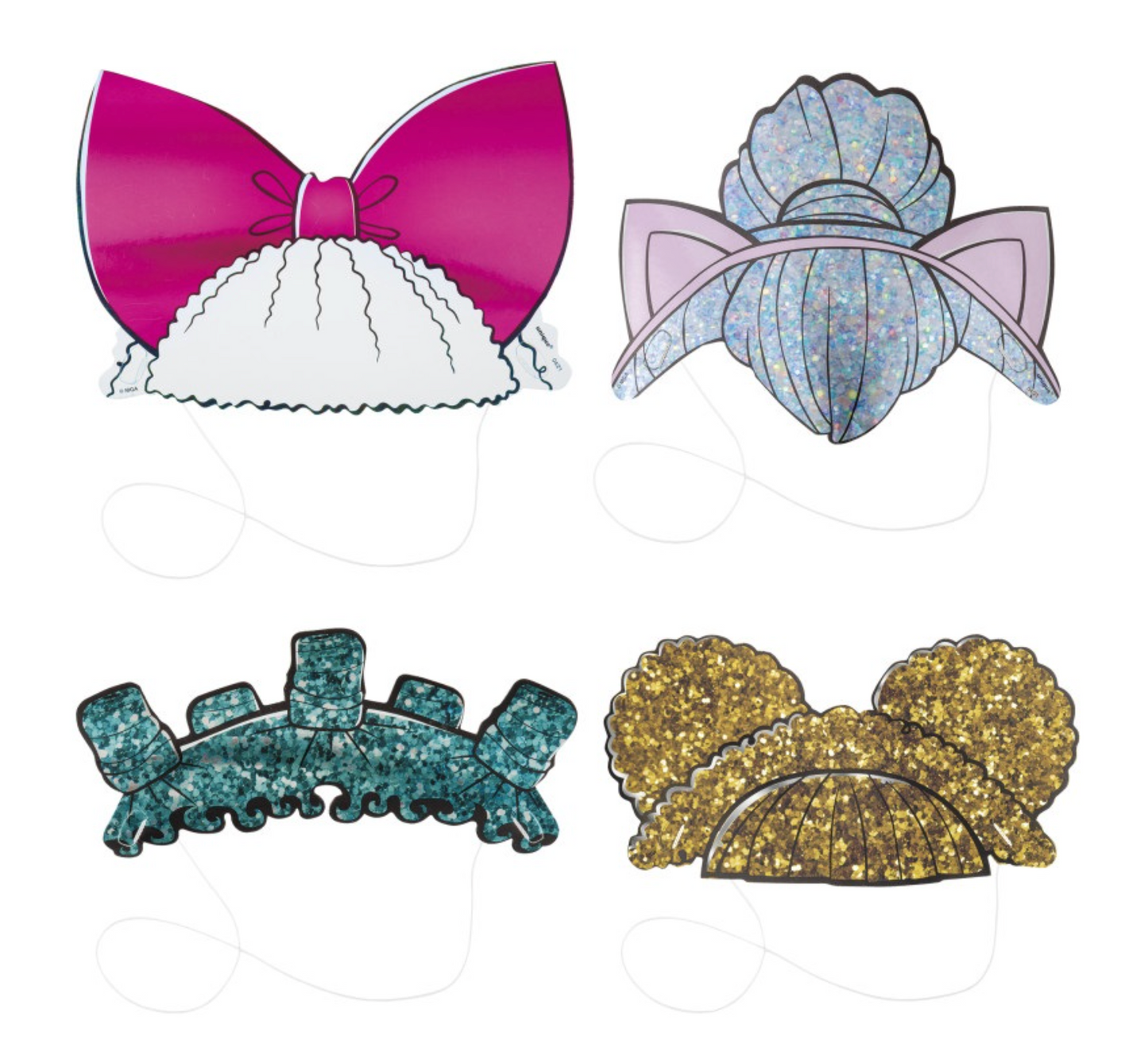 LOL Surprise Paper Headband with Elastic 4ct