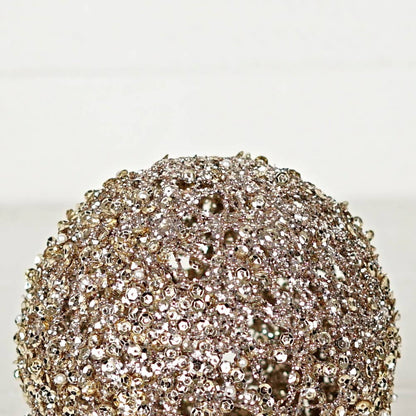 Metalic Glittered Ball-Champaign gold