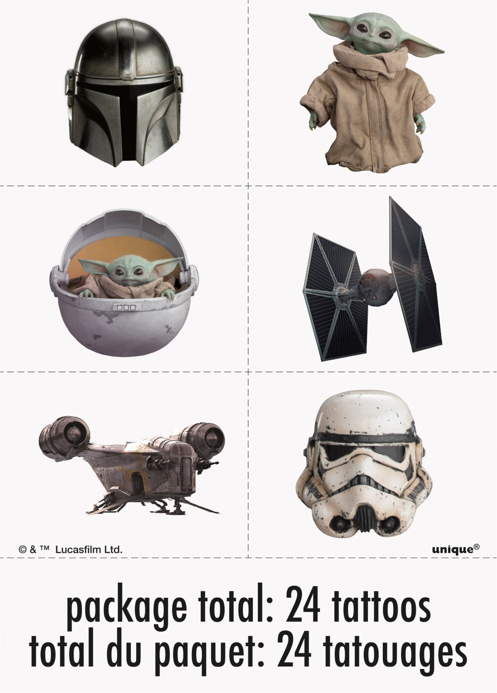 Mandalorian The Child Tattoos 24ct