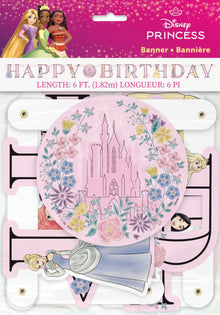 Disney Princess Happy Birthday Jointed Banner 6ft