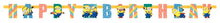 Despicable Me Happy Birthday Jointed Banner 6.5 ft