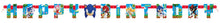 Sonic the Hedgehog Happy Birthday Jointed Banner 6.25 ft