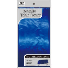 Blue Metallic Table Cover 54x108