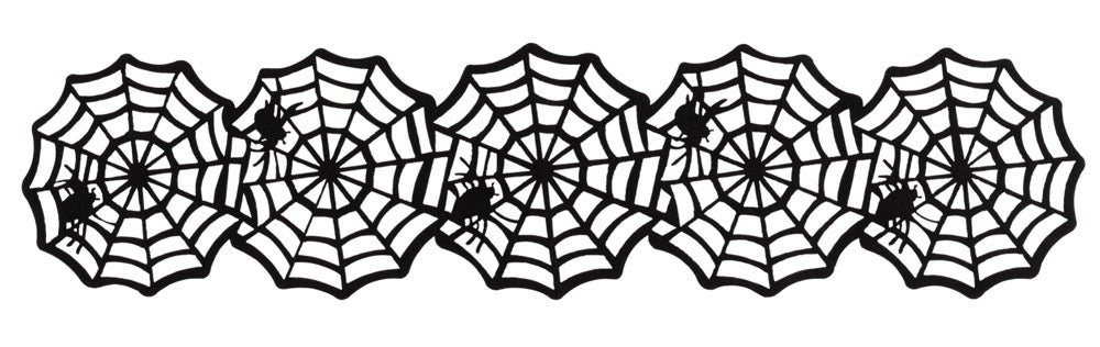 Diecut Felt Spider Web Table Runner