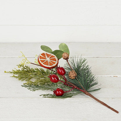 16in Pick-Mix pines w. eucalyptus, crabapple, orange