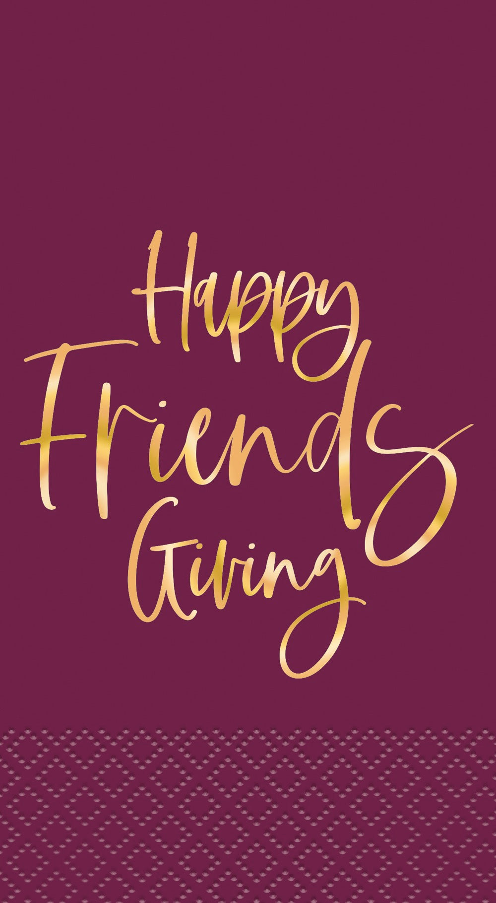 Modern Thanksgiving Happy Friendsgiving Foil Guest Napkins 16ct
