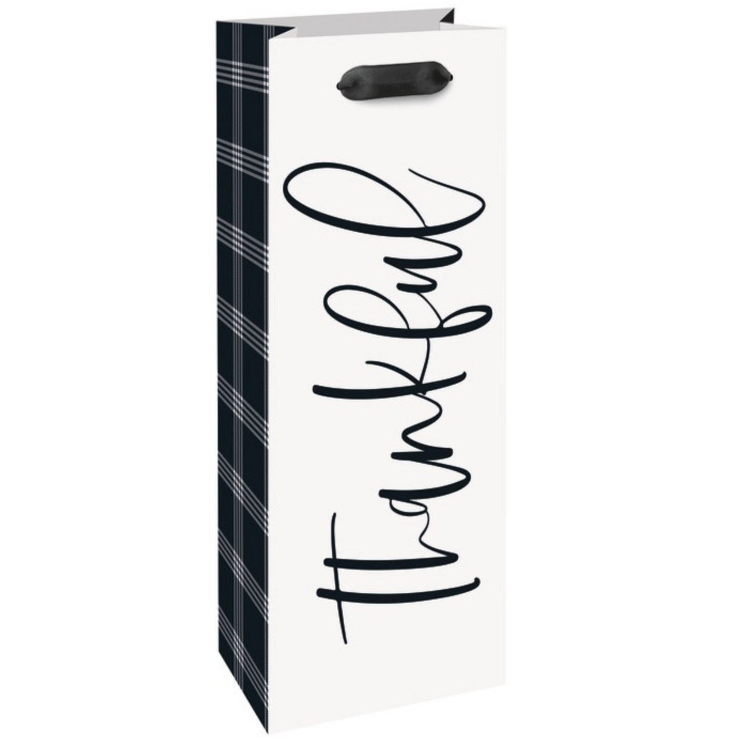 Modern Thanksgiving Paper Wine Gift Bag
