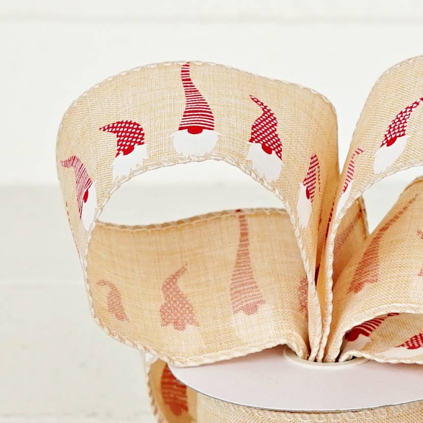 Wired Ribbon-Holiday Gnome Family