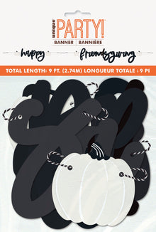 Modern Thanksgiving Happy Friendsgiving Banner 2pc