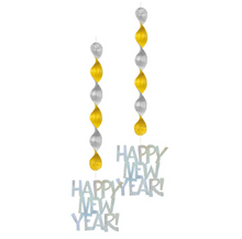 New Year's Stars 30in Prism Hanging Decorations 2ct