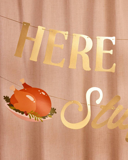 Here to Get Stuffed Banner | thanksgiving, turkey