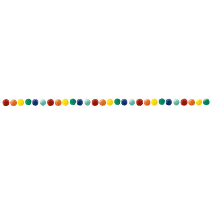 Rainbow Felt Pom Pom Garland 7ft