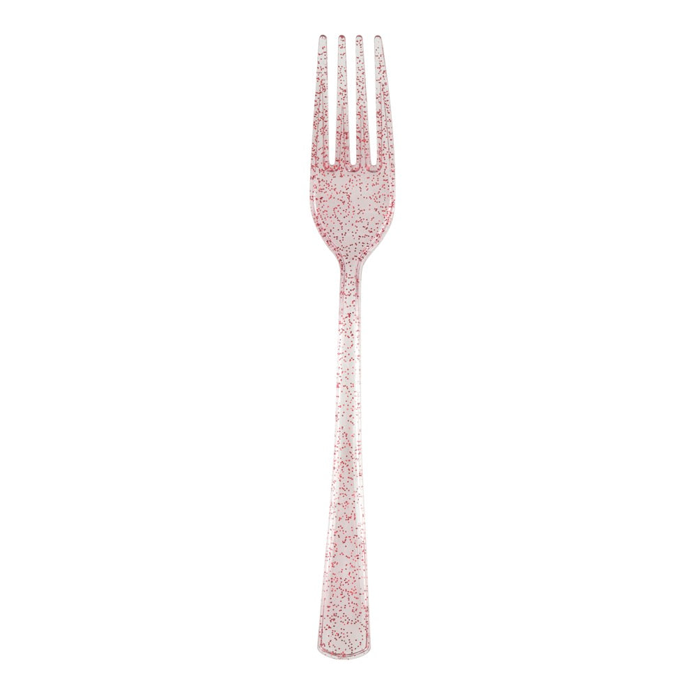 Glitter Assorted Plastic Cutlery 18ct