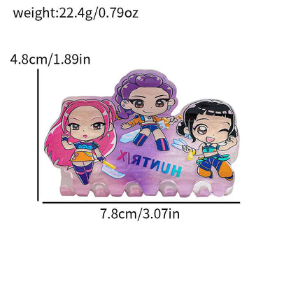 KPOP demon hunters Acrylic hair claw clip