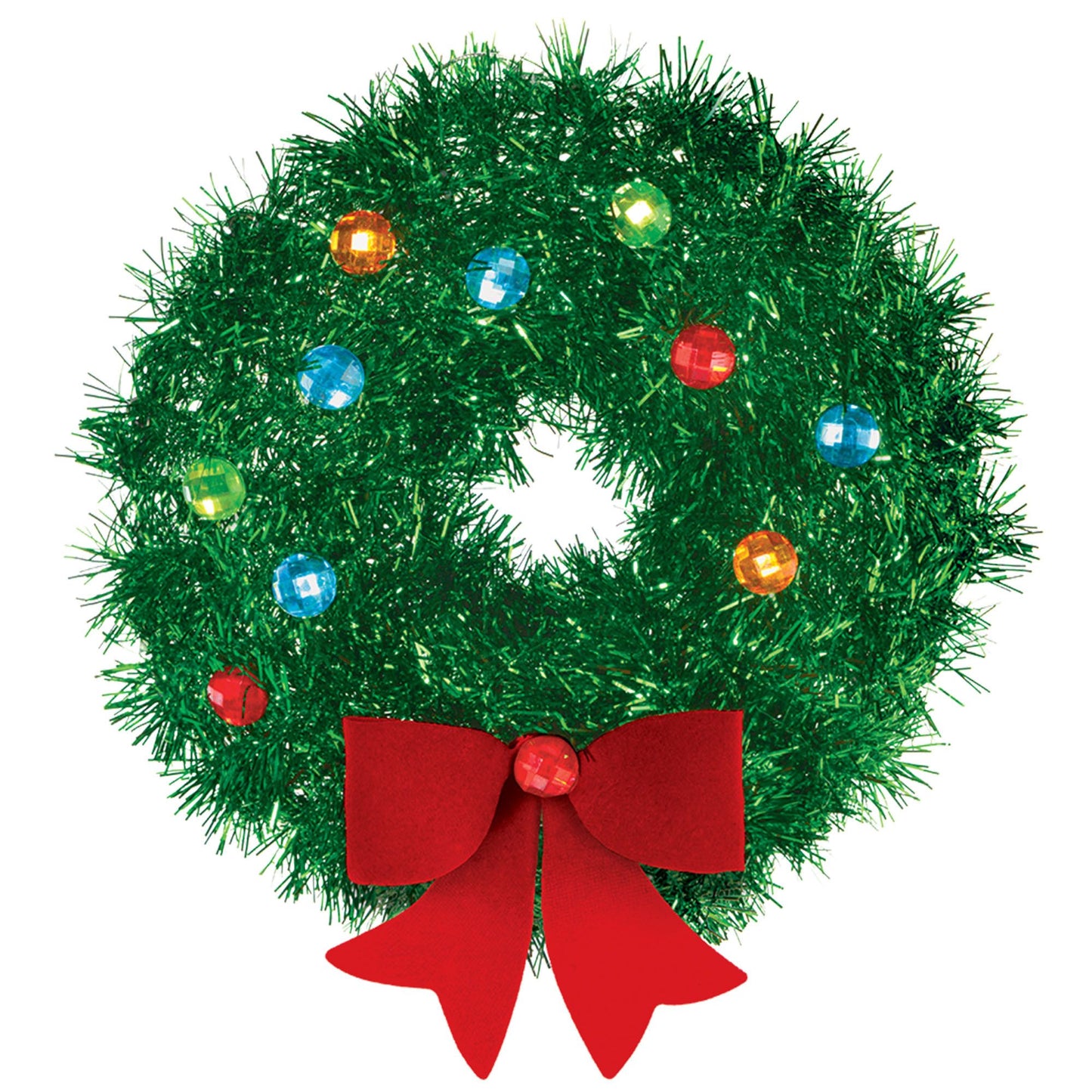 3D Tinsel Mini Wreath - 6in
