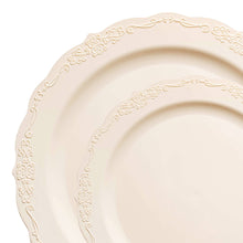 Ivory Vintage Round Plastic Dinnerware Value Set - 20 Sets