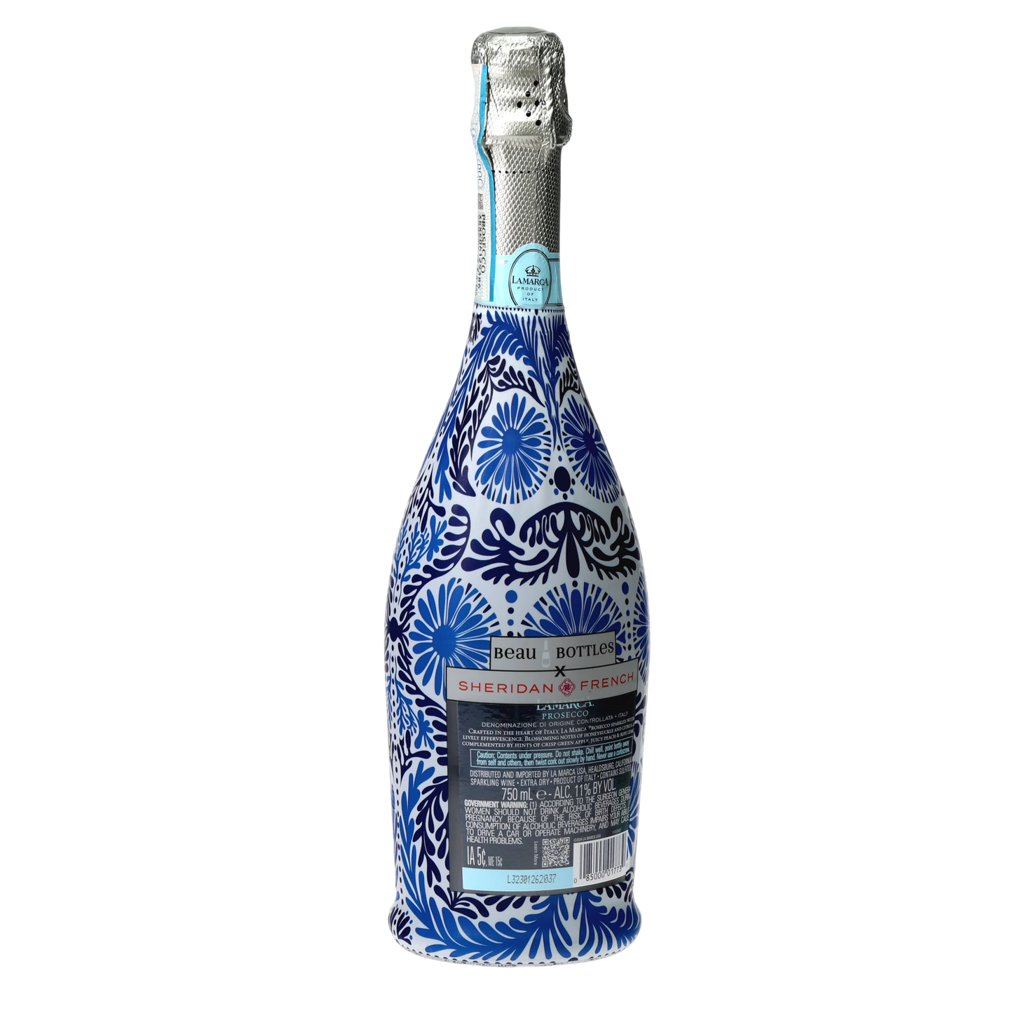Beau Bottle x Sheridan French Collection - Navy Jardin - Prosecco Collection